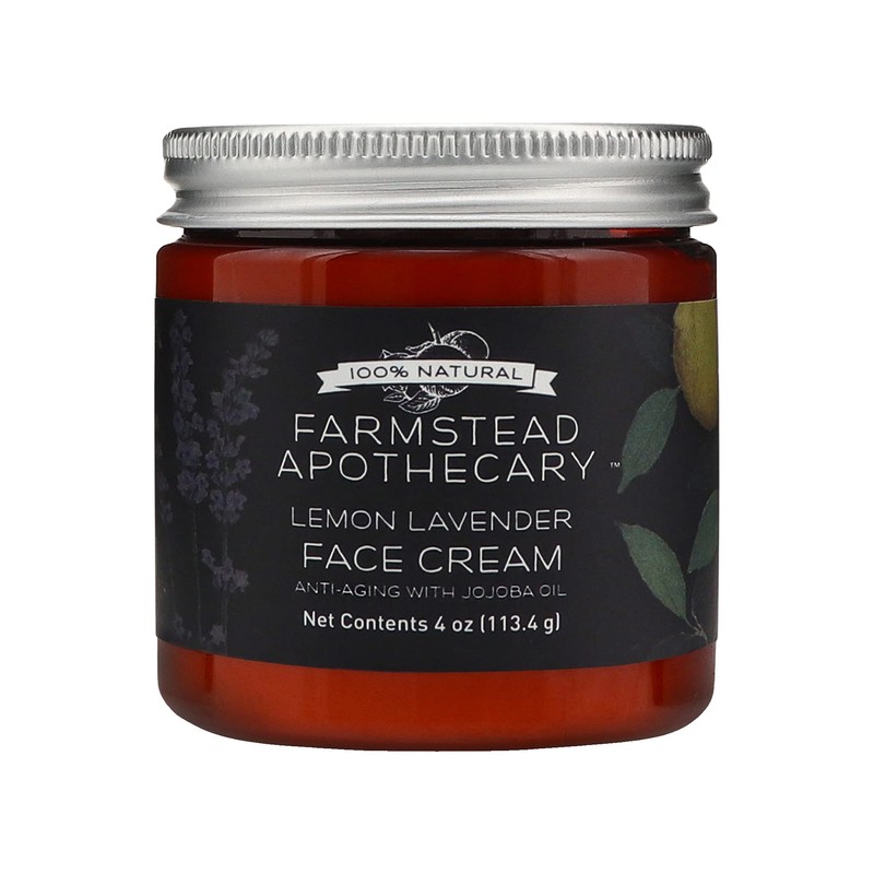 Farmstead Apothecary 100% Natural Anti-Aging Face Cream with Jojoba Oil,