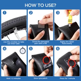 AiQInu Bicycle repair kit, 86 pieces bicycle repair kit, bicycle repair kit, bicycle repair kit, bicycle tyre repair kit