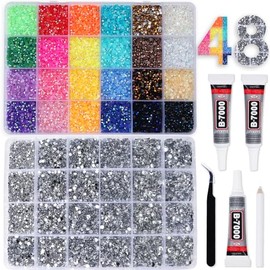 Multicolor Rhinestone Bedazzling Kit with B7000 Glue for DIY Crafts