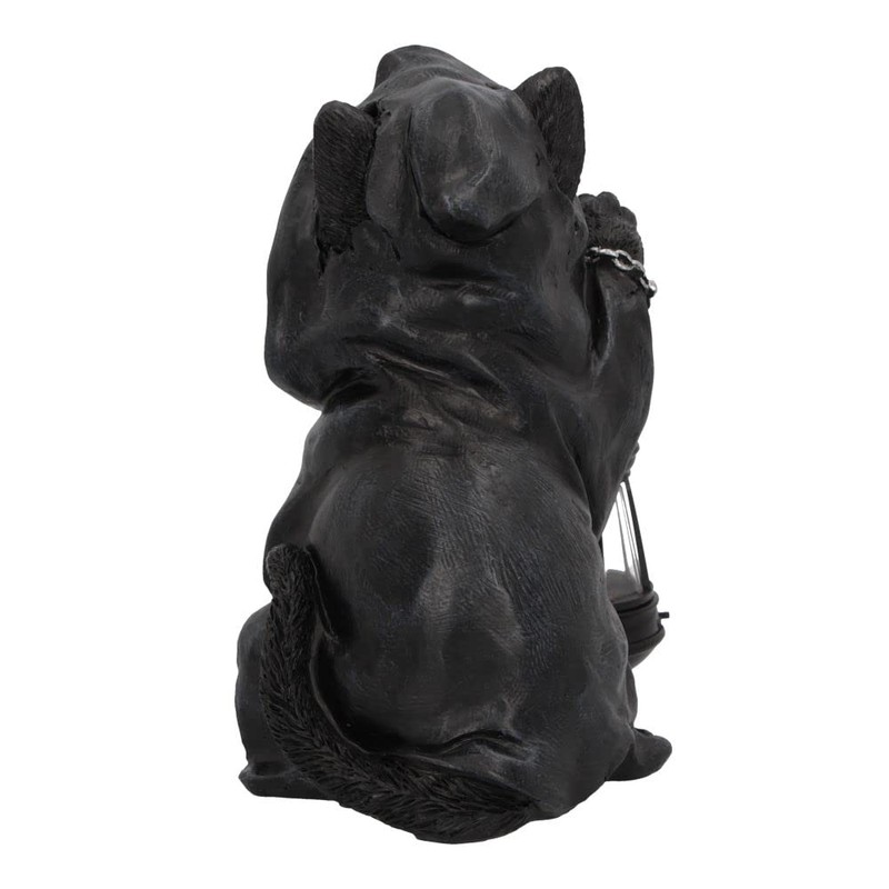 Nemesis Now Reapers Feline Cat Lantern Figurine, Black, 18.5cm