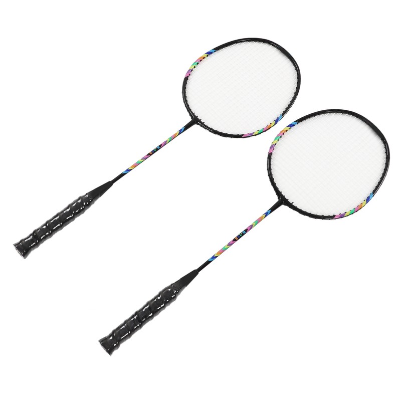 2Pcs Badminton Racquets Set Lightweight Sturdy Double Badminton Rackets with