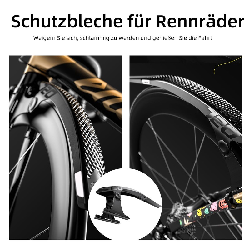 IGTOPS Universal Bicycle Mudguard Set, Mudguard Bicycle 14-21 Inches, Adjustable