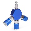 Milosline Connect Fittings Air Splitter, 1/4 Inch NPT 3-Way Air