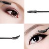 G2PLUS 50 PCS Black Eyelash Brushes Spoolies- Eyebrow Spoolie Brushes