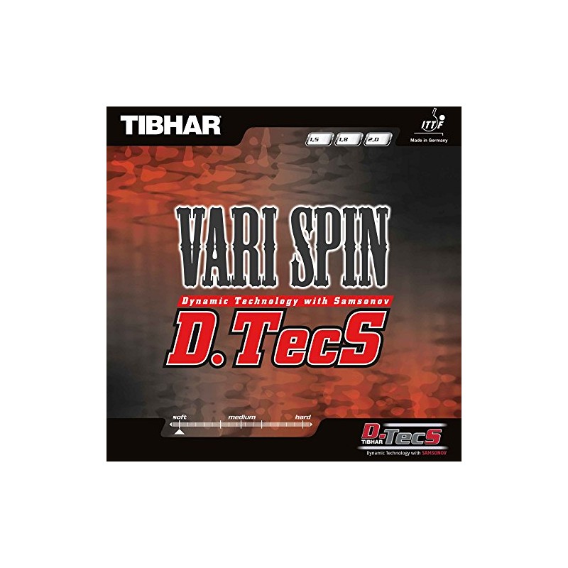 Tibhar Vari Spin D.Tec.S Rubber Black 1.8 mm