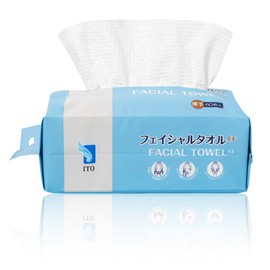 ITO EF Facial Towels, Single Item, Thick, Original EF Embossing, Cleansing Towel, Face Washing Towel, Cotton Towel, Disposable Towel