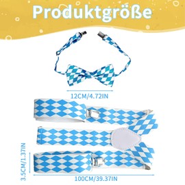 Oktoberfest Accessoires, Oktoberfest Herren Outfit, Oktoberfest Deko, Bayerische Hosenträger, Für Oktoberfeste Fasching Volksfest Junggesellenabschied Karneval Kostüm-Partys