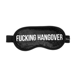 FISURA - F*cking Hangover Cold Gel Eye Mask Black Gel Eye Mask Gel Mask for Swollen Eyes and Dark Circles Reusable Eye Cooling Pads with Gel Beads 18.5cm x 9cm
