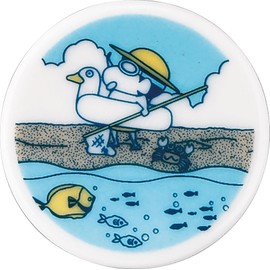 Crayon Shin-chan Chopsticks Rest, Approx. 1.6 x 0.4 inches (4 x 1 cm), Shin-chan's Memories of the Year, Summer, Goods, Miscellaneous Goods, Tableware, Made in Japan, White CS12-402