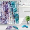 LB Purple Crystal Mineral Marble Abstract Shower Curtain for Bathroom