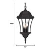 Homeroots Three Light Matte Black Carousel Lantern Hanging Light
