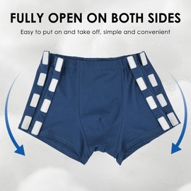 CLEARHOMES Easy Adapt Men's Tear-Away Underwear, For Patients, Elders, Pack of 2. (Blue+Grey, XX-Large)