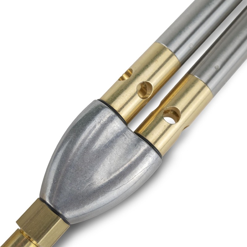 Professional Double Flame Propane MAPP Gas Torch, 360° Swivel Brazing