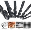 Saipor 7pcs Nitriding Coated Spiral Screw Thread Tap HSS 6542