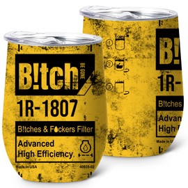 ATHAND Yellow 1R 1807 Oil Wine Tumbler,Advanced High Efficiency Caterpillar Coffee Tumbler-12 Oz Stainless Steel Insulated Tumbler, Gifts for Friend,Women,1 Pcs