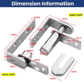 Upgraded Saloon Door Hinges, Self-Return Double Swinging Door Hinge, Saloon Doors Swinging Hardware, Cafe Door Hinges, Bar Door Hinges, Gravity Hinges Heavy Dut Silver 304 Stainless Steel 110Lbs