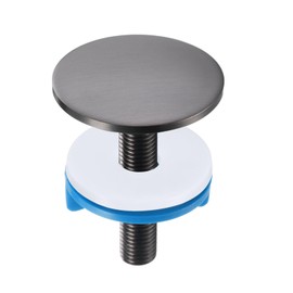 sourcing map Kitchen Faucet Hole Cover Copper, 2" Sink Hole for 0.5"-1.6" Plate Cover Stopper Cover Blanking Tap Hole Plug for Kitchen Bathroom, Grey