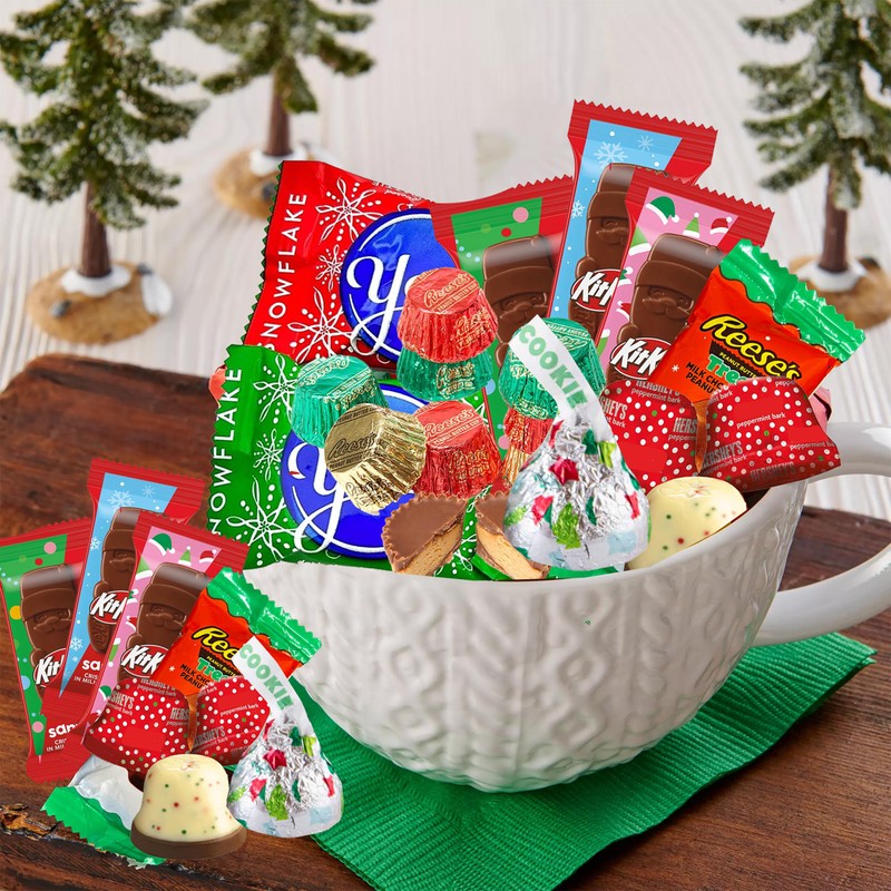 Bulk Christmas Chocolate Mix, 5 Lb Individually Wrapped Holiday Candy,