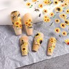 5D Embossed Flower Nail Art Stickers Decals Summer Sunflower Nail