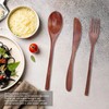Wooden Cutlery Set Tableware Set Scratch Proof Portable Wood Spoon