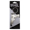 Island Dogs Gun Bottle Opener Keychain, Silver