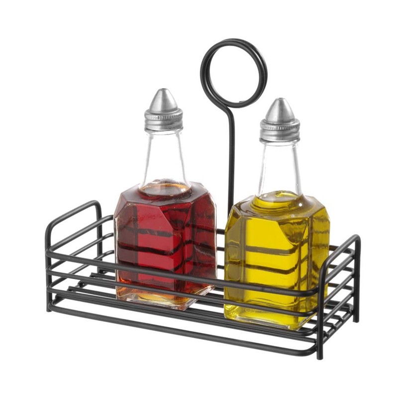 HENDI Rectangular Cruet Set, Spice Rack, 205 x 90 x