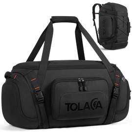 Tolaccea Gym Bag for Men & Women, 55L Large Duffle Bag Backpack for Travel Sports with Shoe Compartment, Wet Pocket & Extra Laptop Bag for 15.6'', 3-in-1 Sport Workout Duffel Carry On for Airplane