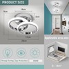 EIDISUNY LED Ceiling Light Modern Ceiling Lamp Silver Round Simple