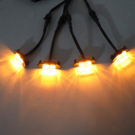 Artudatech Grill Smoke LED Light Grille Marker Grille Light for Toyota Tacoma Tacoma TRD Pro 2016-2020 with Wire 4 Grille Markers