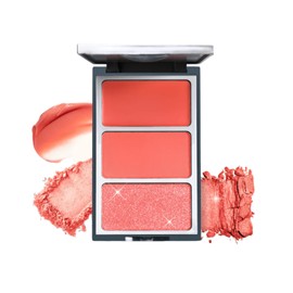 Oz Lab Pinch Perfect Blush Trio Cream Matte Shimmer Coral Crush Vegan Cruelty-Free，7.0g/0.25oz，pack of 1