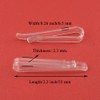 HAHIYO 2.2inch/55mm 60Pcs Clear Plastic U Shape Alligator Clip, Clothespin