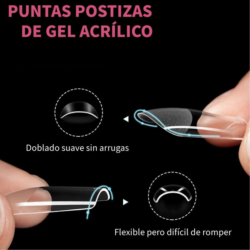 Tips Soft Gel Uñas Postizas Diferentes Modelos 600pzs Obp