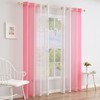 MIULEE Set of 2 Voile Curtains, Two-Tone Curtains with Eyelets,