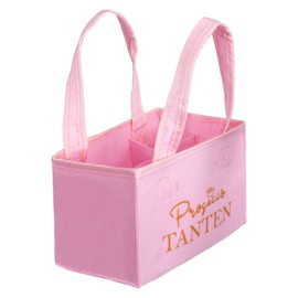 Brandsseller Women's Handbag Bottle Basket Bottle Carrier Shopping Bag Storage Bag for 6 Bottles, Design1-Pink