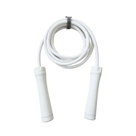 SwissSkip Heavy Jump Rope by Dayan Kolev; 1lbs Weighted Skipping Rope for Beginners and Professional Athletes; (Snow) (White)