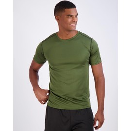 Real Essentials 5 Pack Men’s Active Quick Dry Mesh Crew Neck T Shirts | Athletic Short Sleeve Tee (Available in Big & Tall)- Set 11, 5XLT