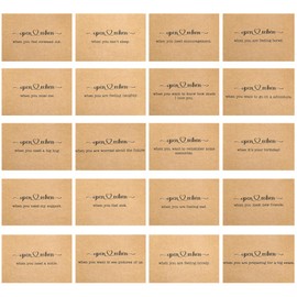 TrinhGuo 20 PCS Open When Envelopes Open When Envelopes for College Student, Kraft Paper College Letters Set, Long Distance Gift Letters, Going Away Gift Kit for Friends Relatives Sweethearts