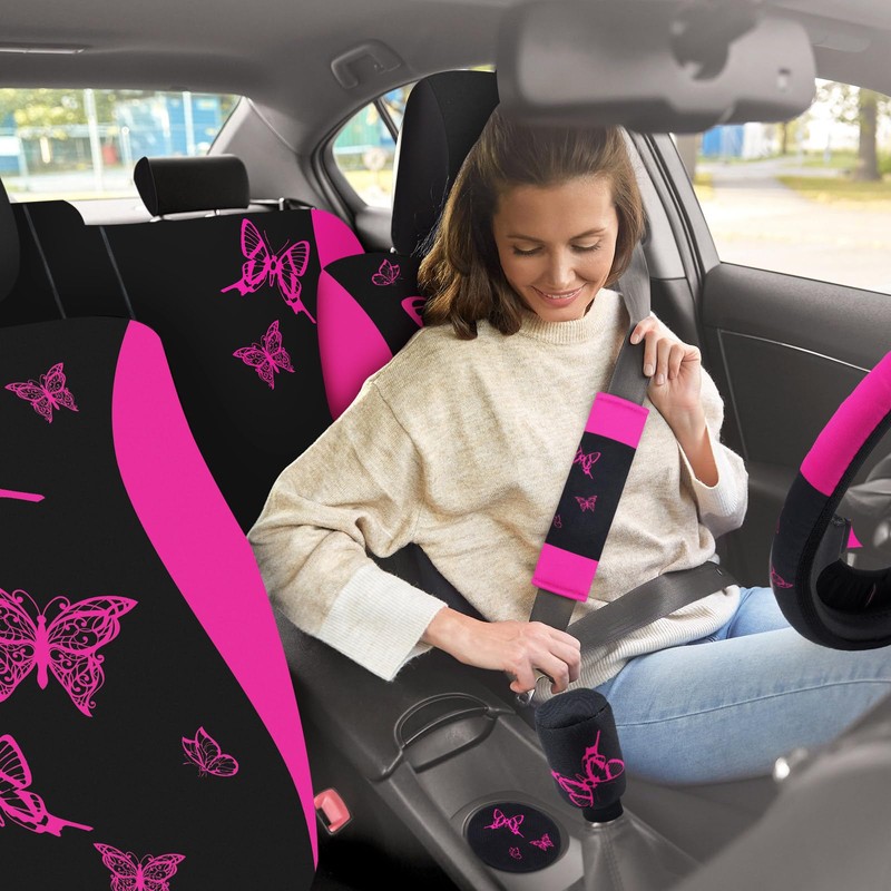 BBTO 43 Pcs Butterfly Car Seat Full Set Butterfly Car