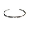 Elegant bangle silver or rose gold with mantra and saying