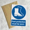 Foot Protection Must Be Worn Sign – A4 Mandatory PPE