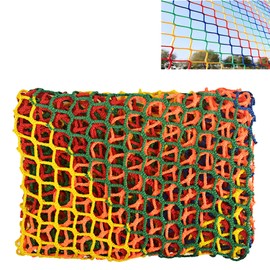 PSYCHEJOYS Multicolor Safety Rope Net for Kids, Climbing Net for Kids Outdoor, Balcony & Playground Safety Climbing Cargo Net, Knotless Polyester Guardrail Net (1.18 X 1.18in, Multicolor)(Size:1x3m)