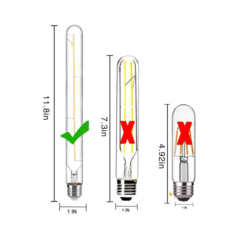 YFXRLIGHT Dimmable T10 led Long Bulb 6W Equal 60 watt