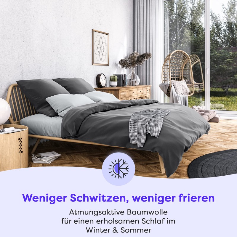 Wolkenfeld Satin Cushion Cover 80 x 80 cm Cotton Incredibly
