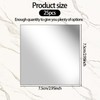 Jeffdad 25 Pcs Mini Size Acrylic Square Mirror Adhesive, Small