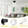 Industrial Semi Flush Mount Ceiling Light, 800 Lumen LED Bulb