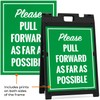 Please Pull Forward As Far As Possible Sidewalk Sign Kit,