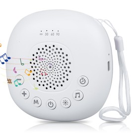 White Noise Machine Baby, Einschlafhilfe Baby mit 9 Lichtfarben, Portable Sound Machine Erwachsene Kinder, Weißes Rauschen Soundmaschine 22 Klänge USB Wiederaufladbar 3 Timer-Einstellungen