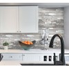 5 - Sheets Peel and Stick Wood Metal Tile Backsplash,