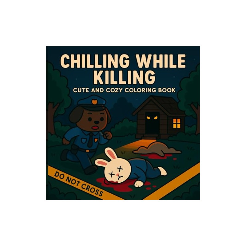 Chilling While Killing: Cute and Cozy Adult Coloring Book