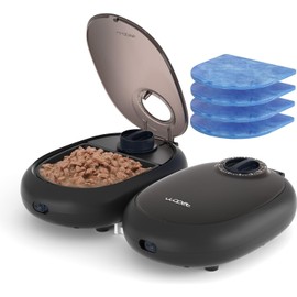 WOPET Automatic Cat Feeder, 48-Hour Programmable Pet Food Dispenser, Built-in Ice Gel Pack for Freshness – Ideal for Wet Food, Yogurt & Canned Meals – Perfect for Cats, Kittens & Small Dogs